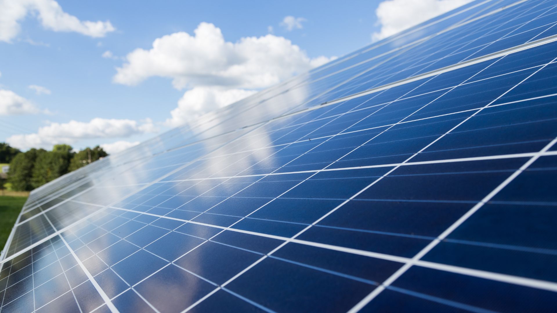 Solar panels on a residential roof